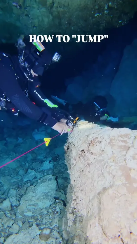 how to ‘jump’ in a cave